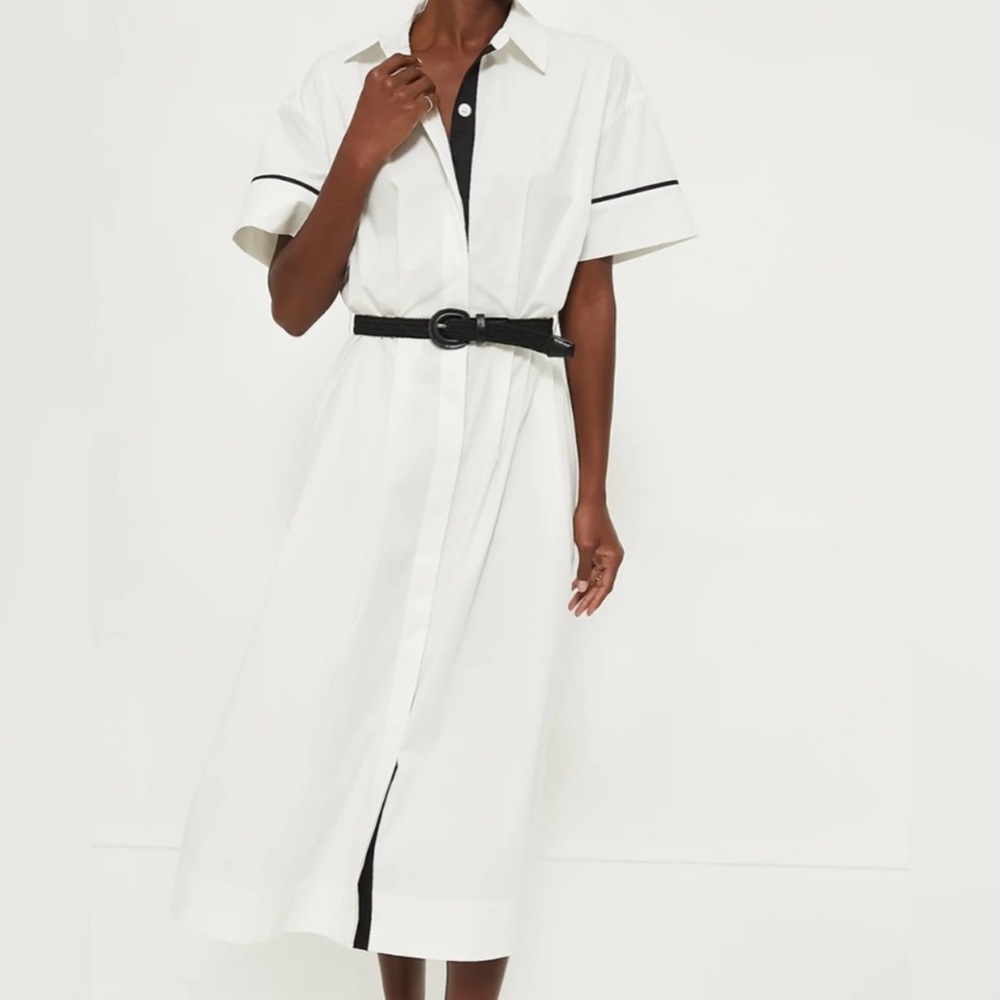 NWT White Piped Kate Dress from Tuckernuck Size S